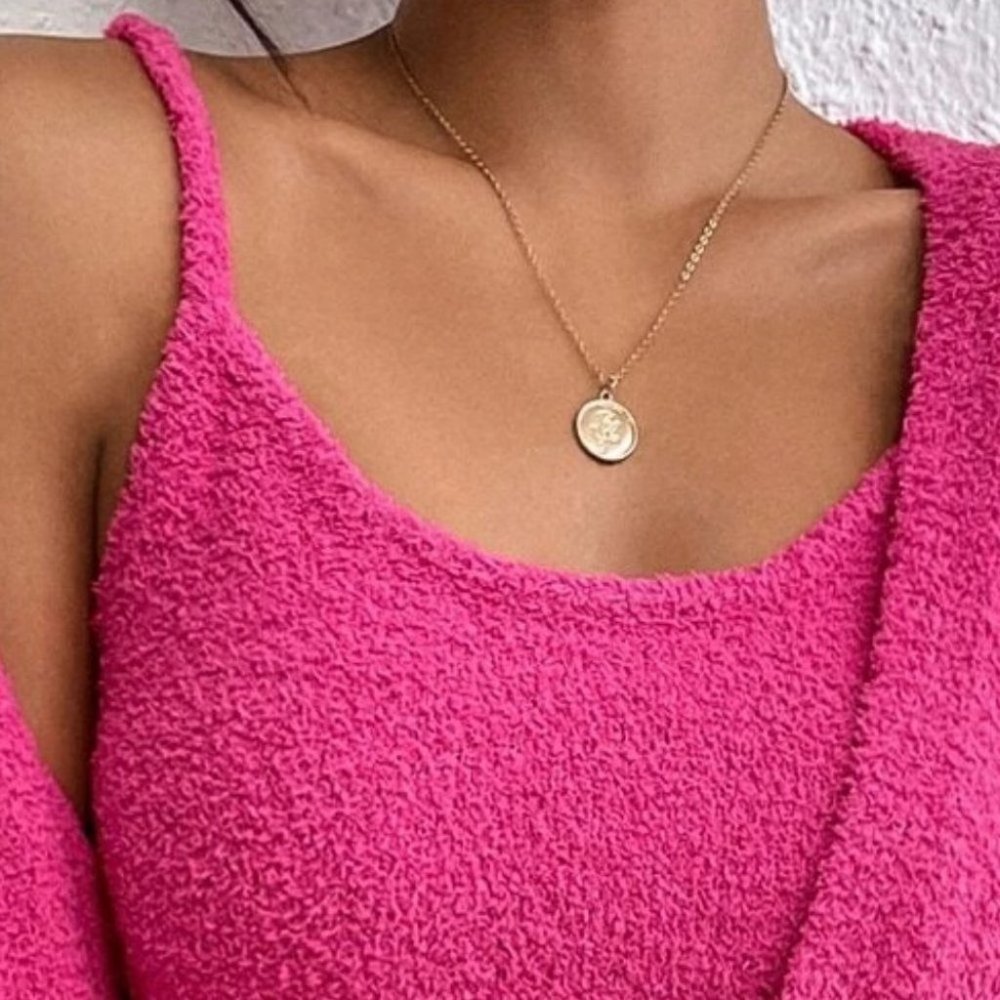 soft mini sweater dress and cardigan set pink - Picture 2 of 7